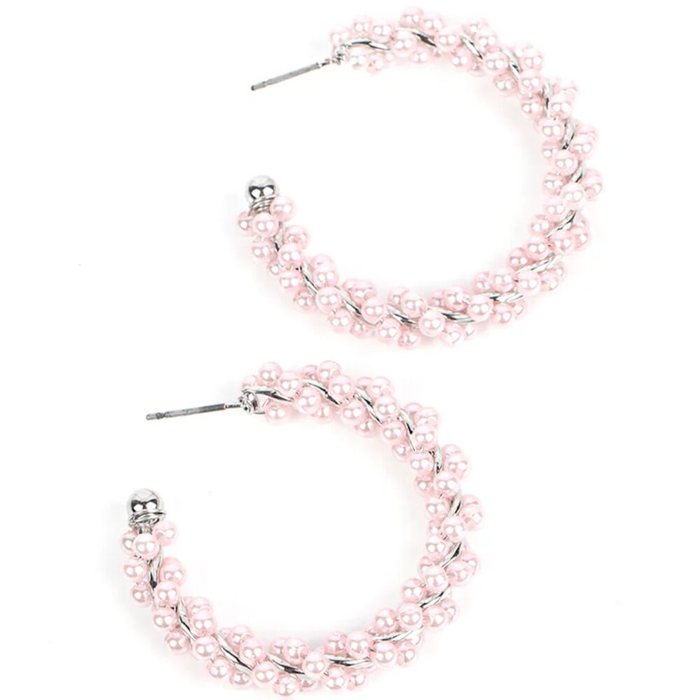 Paparazzi Yacht Royale Pink Hoop Earrings